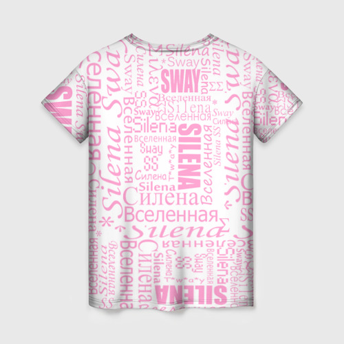 Женская футболка 3D Газета Silena Sway бело-розова, цвет 3D печать - фото 2