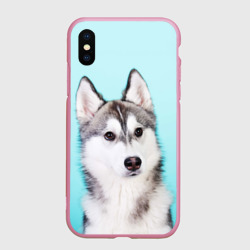Чехол для iPhone XS Max матовый Blue