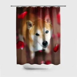 Штора 3D для ванной Love