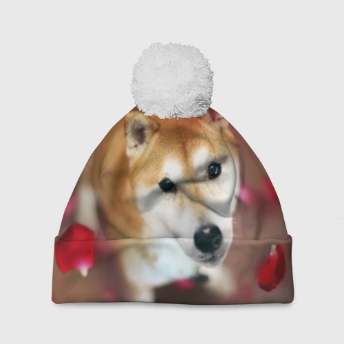 Шапка 3D c помпоном Love