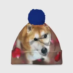 Шапка 3D c помпоном Love