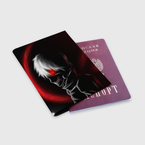 Обложка для паспорта матовая кожа Tokyo Ghoul, цвет черный - фото 3