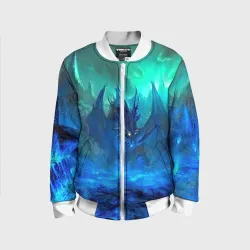 Детский бомбер 3D Синий дракон
