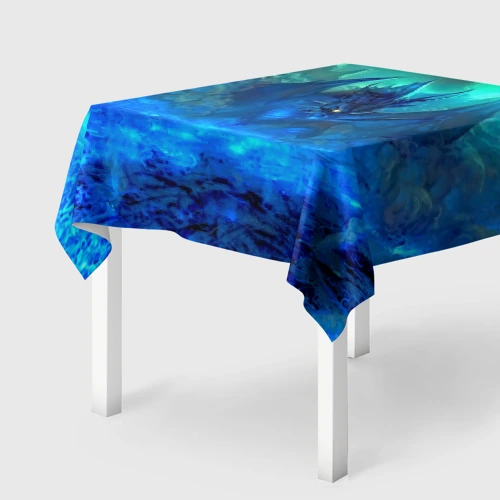 Скатерть 3D Синий дракон