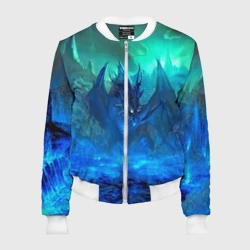 Женский бомбер 3D Синий дракон
