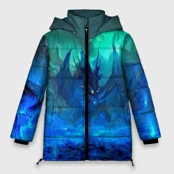 Женская зимняя куртка Oversize Синий дракон