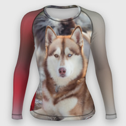 Женский рашгард 3D Хаски