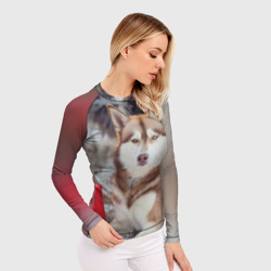 Женский рашгард 3D Хаски - фото 2