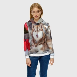 Женская толстовка 3D Хаски - фото 2