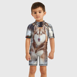 Детский купальный костюм 3D Хаски - фото 2