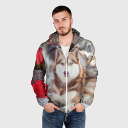 Мужская ветровка 3D Хаски - фото 2