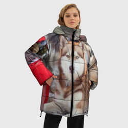 Женская зимняя куртка Oversize Хаски - фото 2