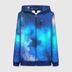 Женская толстовка 3D на молнии Космический свет