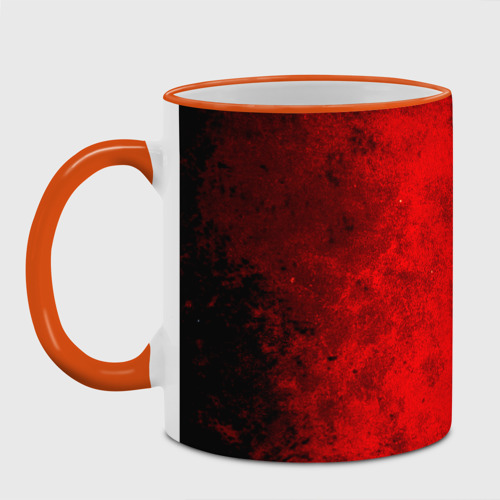 Кружка с полной запечаткой Grunge red, цвет Кант оранжевый - фото 2