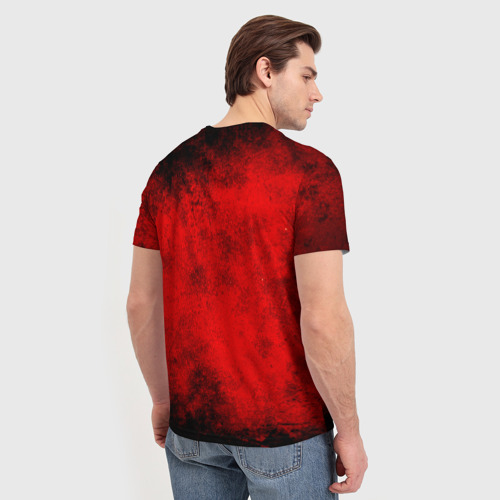 Мужская футболка 3D Grunge red, цвет 3D печать - фото 4