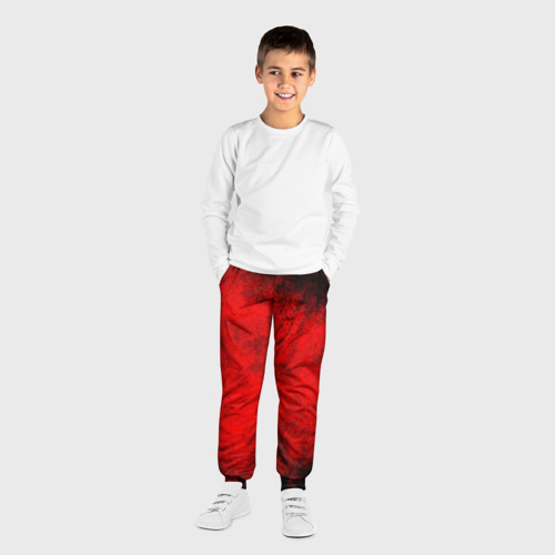 Детские брюки 3D Grunge red, цвет 3D печать - фото 4