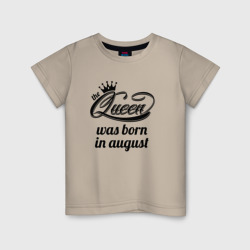 Детская футболка хлопок Королева рождена в августе
