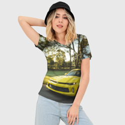 Женская футболка 3D Slim Chevrolet Camaro - фото 2