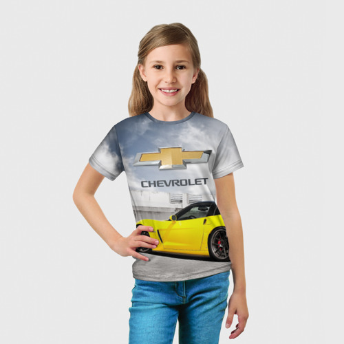 Детская футболка 3D Желтый Chevrolet - фото 5