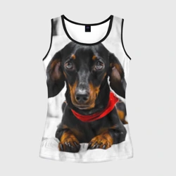 Женская майка 3D Пёсик