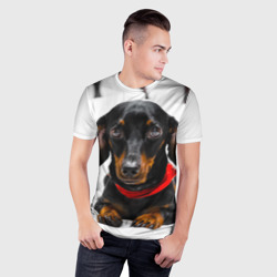 Мужская футболка 3D Slim Пёсик - фото 2