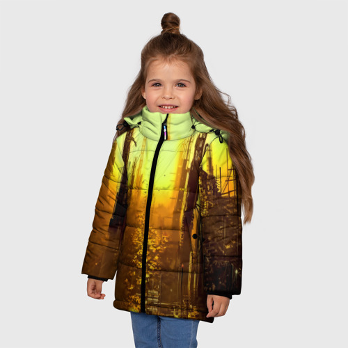 Зимняя куртка для девочек 3D Deus ex, цвет красный - фото 3