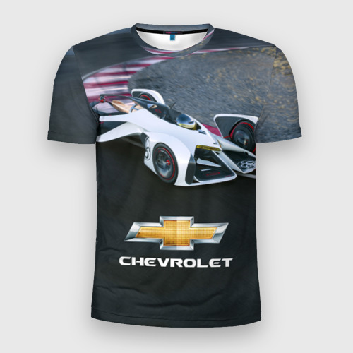 Мужская футболка 3D Slim Болид Chevrolet, цвет 3D печать