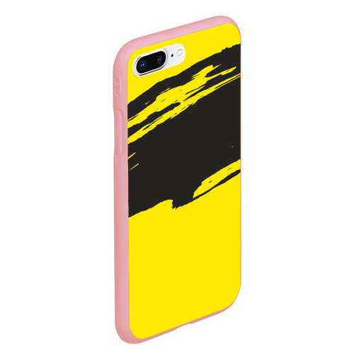 Чехол для iPhone 7Plus/8 Plus матовый с принтом Чёрно-жёлтый, вид сбоку #3