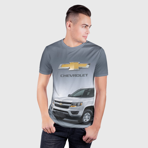 Мужская футболка 3D Slim Chevrolet пикап, цвет 3D печать - фото 3