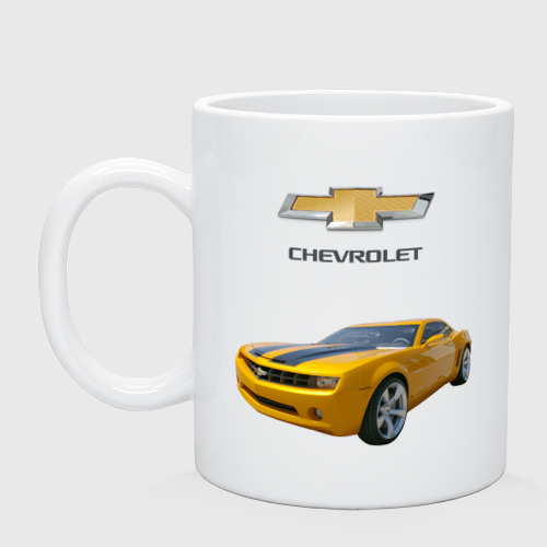 Кружка керамическая Chevrolet Camaro, цвет белый