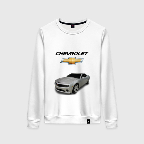 Женский свитшот хлопок Chevrolet серебро