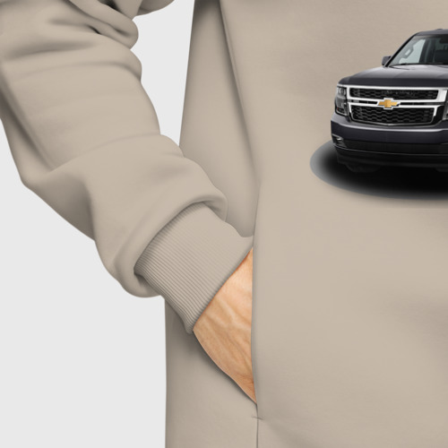 Мужское худи Oversize хлопок Chevrolet кроссовер , цвет миндальный - фото 8
