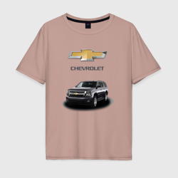 Мужская футболка хлопок Oversize Chevrolet кроссовер 