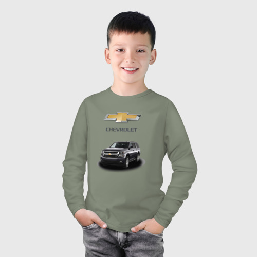 Детский лонгслив хлопок Chevrolet кроссовер , цвет авокадо - фото 3