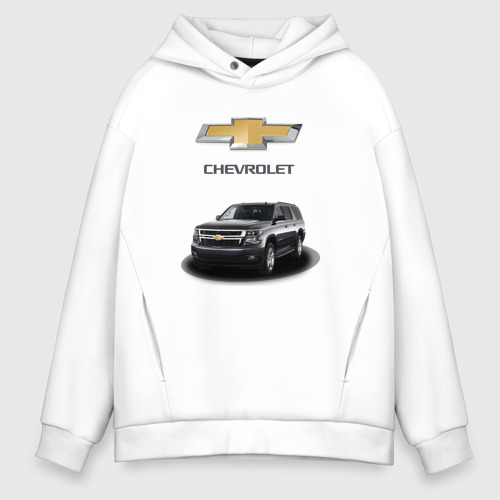 Мужское худи Oversize хлопок Chevrolet кроссовер 