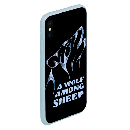 Чехол для iPhone XS Max матовый с принтом Волк среди овец, вид сбоку #3