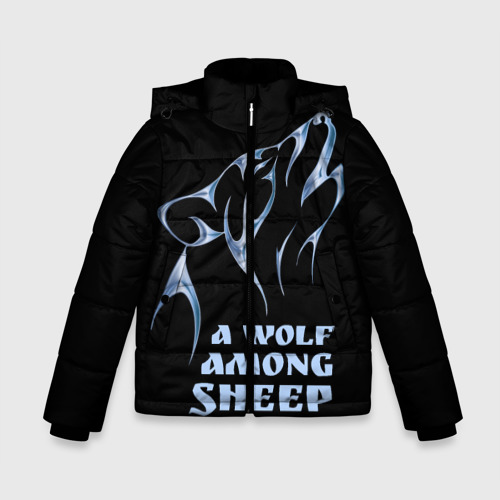 Зимняя куртка для мальчиков 3D Волк среди овец, цвет черный