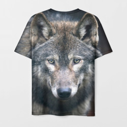 Мужская футболка 3D Серый волк