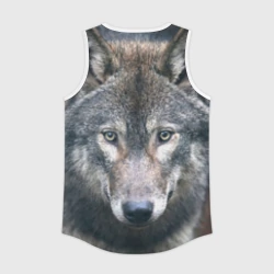 Мужская спортивная майка 3D Серый волк