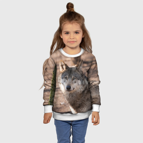 Детский свитшот 3D Серый волк, цвет 3D печать - фото 7