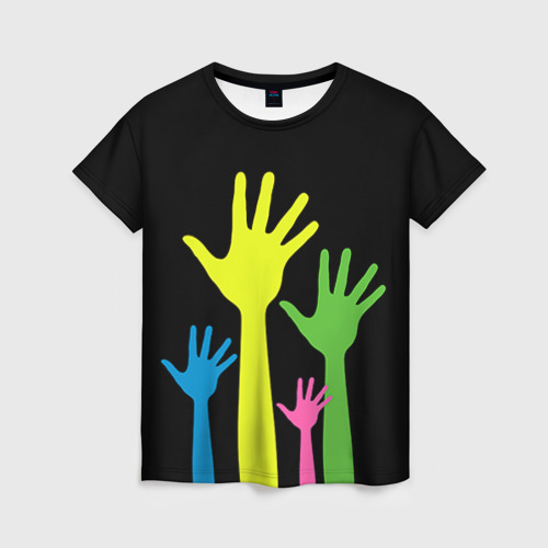 Женская футболка 3D Руки вверх!, цвет 3D печать