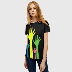 Женская футболка 3D Руки вверх! - фото 2