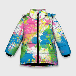 Зимняя куртка для девочек 3D Брызги