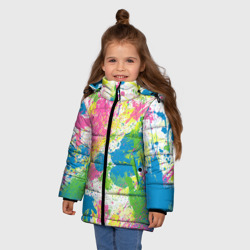 Зимняя куртка для девочек 3D Брызги - фото 2