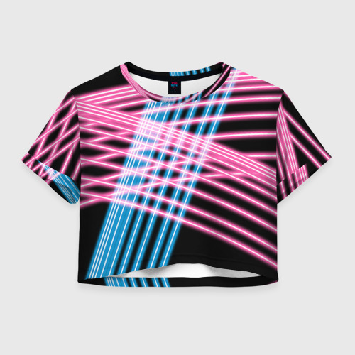 Женская футболка Crop-top 3D Неон Фото 01 Женская футболка Crop-top 3D Неон Фото 01