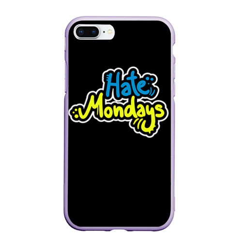 Чехол для iPhone 7Plus/8 Plus матовый с принтом Ненавижу понедельники!, вид спереди #2