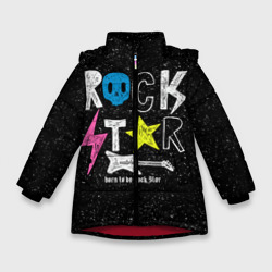 Зимняя куртка для девочек 3D Рождён быть рок-звездой