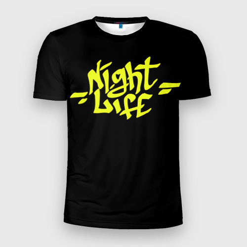 Мужская футболка 3D Slim Ночная жизнь, цвет 3D печать