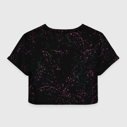 Женская футболка Crop-top 3D Космический рок, цвет 3D печать - фото 2
