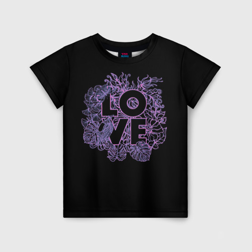 Детская футболка 3D LOVE, цвет 3D печать